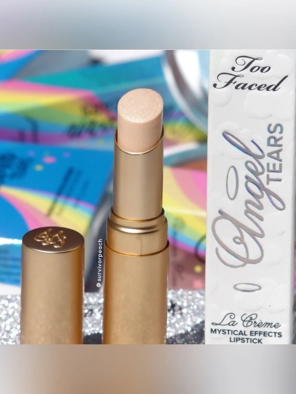 NIB Too Faced Angel Tears La Crème Mystical Effects Lipstick